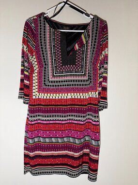 Laundry by Shelli Segal Petites Border Print Jersey Shift Dress | MP